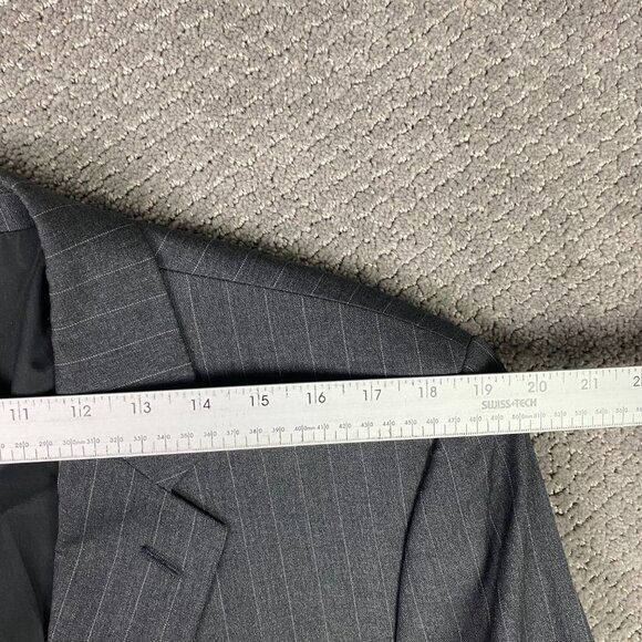 Lauren Ralph Lauren Blazer Sport Coat Men's 42L Gray Pinstripe Wool Long - Picture 11 of 15